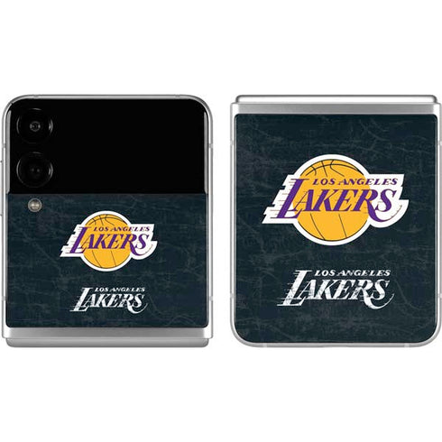 NBA Los Angeles Lakers Black Primary Logo Galaxy Z Flip4 5G Skin